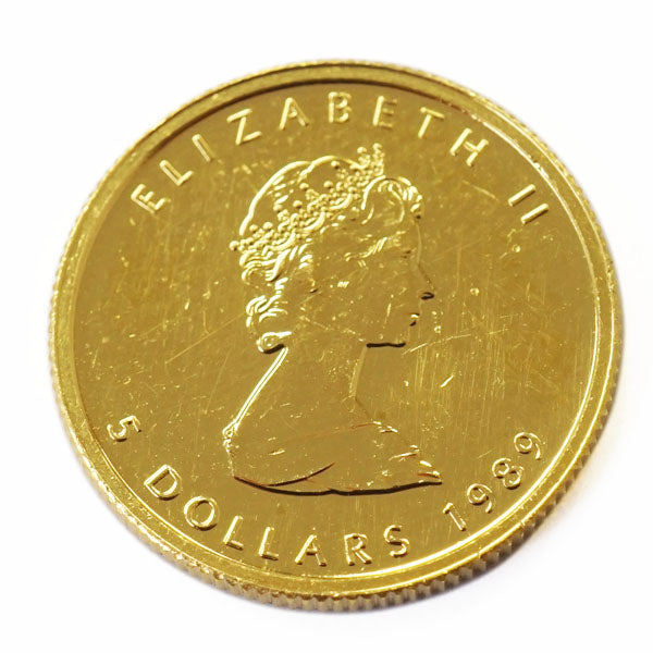 カナダ　金貨 メイプルリーフ  1/4oz 10ドル 1985年