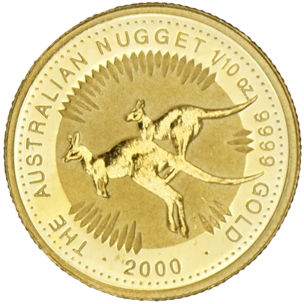 カンガルー金貨 オーストラリア 1/10オンス 流通品 2000年 KangarooGY2000oz110