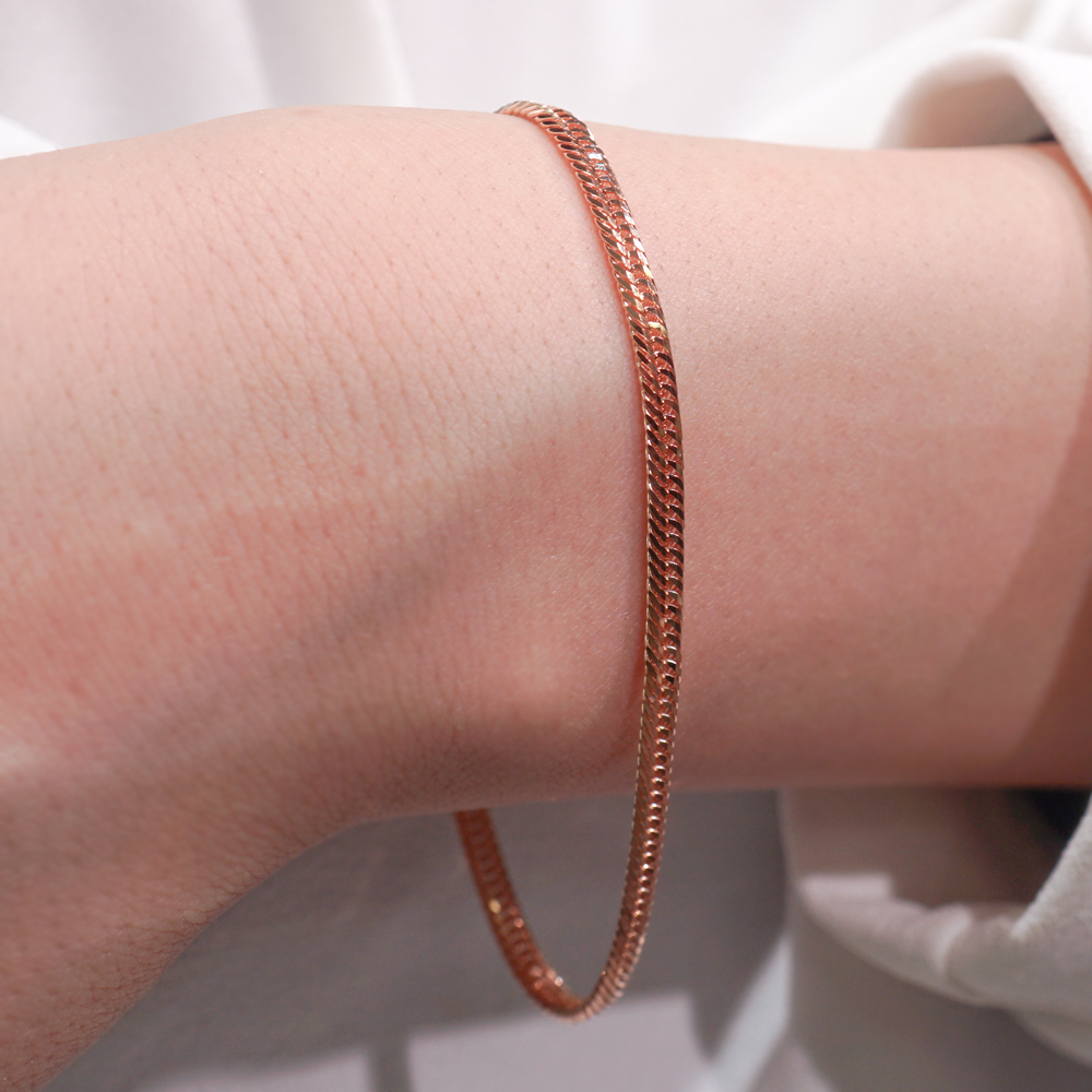 新品N/新品】 喜平 ブレスレット ローズゴールド K18 トリプル12面 新品N/新品】 喜平 ブレスレット ローズゴールド K18 トリプル12面