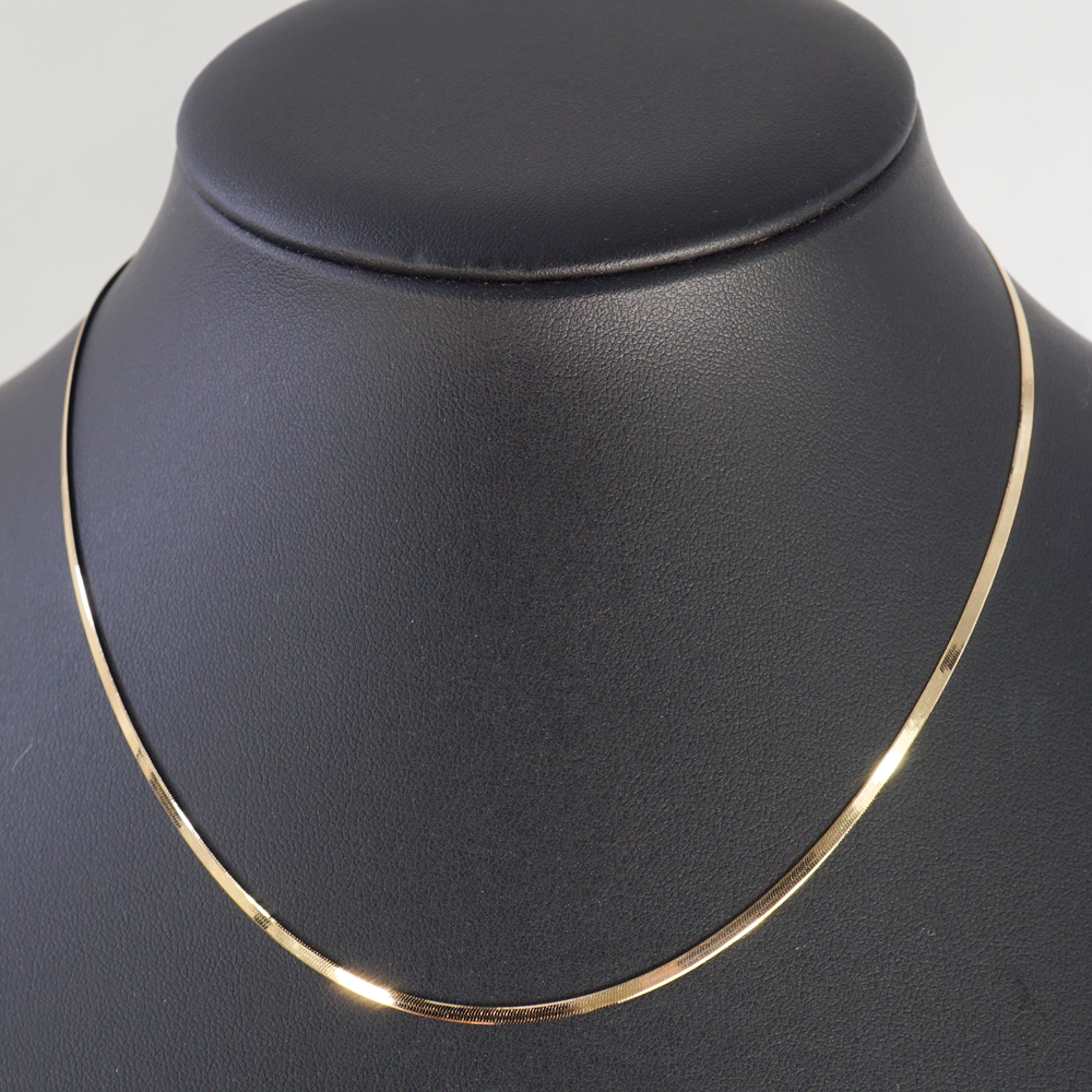 18金 K18 ネックレス スネーク チェーン 40cm 幅1.5mm レディース 18金 K18 ネックレス スネーク チェーン 40cm 幅1.5mm レディース