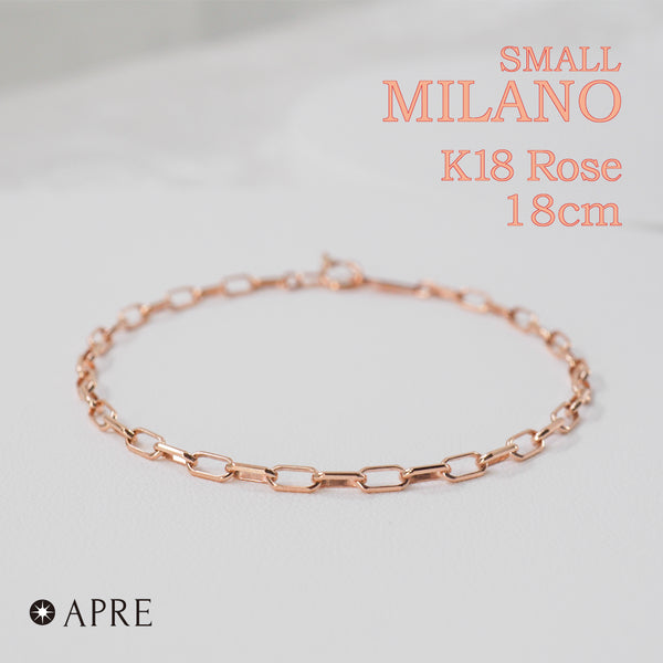 新品N/新品】 K18PG ブレスレット スモールミラーノ