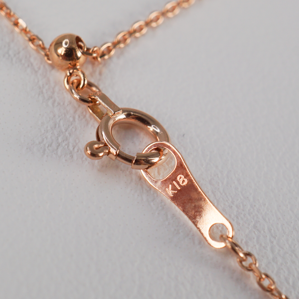 18金 小豆 チェーン 45cm 4面カット 定番 華奢 スライドアジャスター 18金 小豆 チェーン 45cm 4面カット 定番 華奢 スライドアジャスター