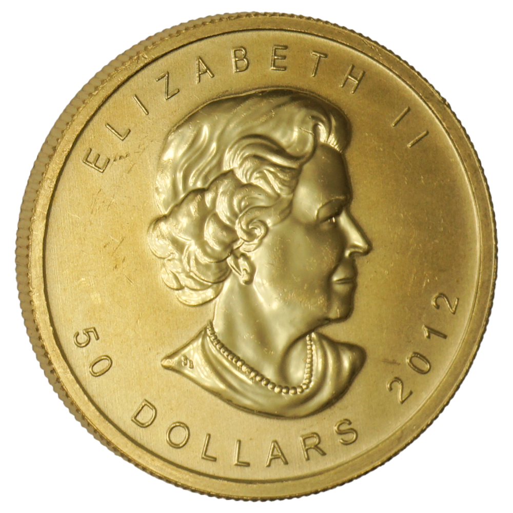中古B/標準】 24金 メイプルリーフ 金貨 1オンス 1oz ランダム