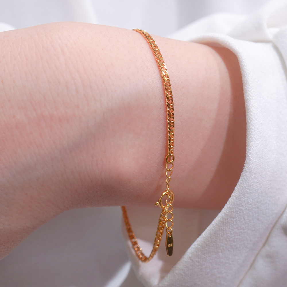 純金 喜平 ブレスレット 24金 W6面 16~18cm アジャスター付 3g キヘイ 純金 喜平 ブレスレット 24金 W6面 16~18cm アジャスター付 3g キヘイ