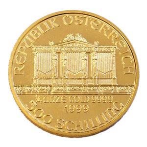 【中古SA/極美品】 24金 ウィーン金貨 1/4オンス 1/4oz ランダムイヤー オーストリア コイン 硬貨 貨幣