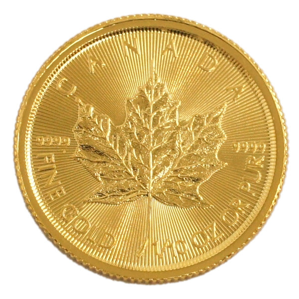 カナダ MAPLE LEAF COIN メープルリーフコイン K24 純金サイズ詳細