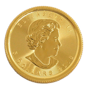 【中古SA/極美品】 24金 メイプルリーフ 金貨 1/10オンス 1/10oz ランダムイヤー カナダ 純金 K24 コイン 貨幣