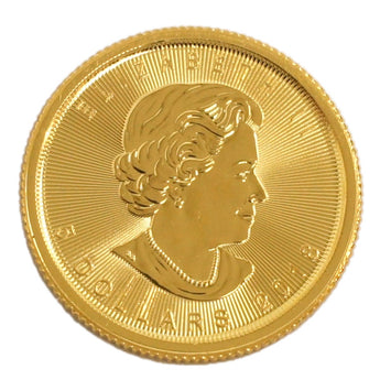 [Used SA/Extremely Good Condition] 24K Maple Leaf Gold Coin 1/10oz Random Year Canada Pure Gold K24 Coin Coin