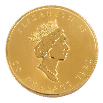 [Used SA/Excellent Good Condition] 24K Maple Leaf Gold Coin 1/2oz 1/2oz Random Year Canada Bullion Pure Gold K24 Maple Leaf Coin Coin Coin
