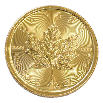 [Used SA/Excellent Good Condition] 24K Maple Leaf Gold Coin 1/4oz 1/4oz Random Year Canada Pure Gold K24 Gold Bullion Maple Leaf Coin Coin Coin