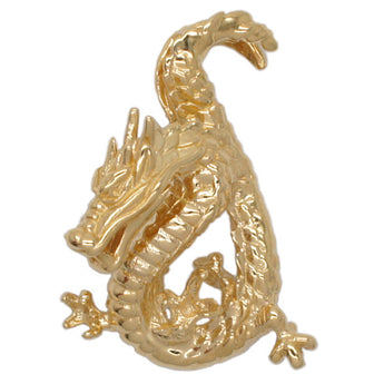 3D carving dragon sculpture K18YG pendant top joap-81 