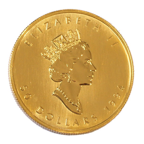 中古A/美品】 24金 メイプルリーフ 金貨 1オンス 1oz ランダムイヤー 