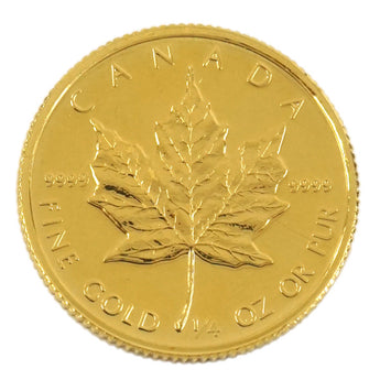 [Used B/Standard] 24K Maple Leaf Gold Coin 1/4oz 1/4oz Random Year Canada Pure Gold K24 Gold Bullion Maple Leaf Coin Coin Coin