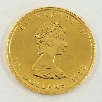 [Used B/Standard] 24K Maple Leaf Gold Coin 1/4oz 1/4oz Random Year Canada Pure Gold K24 Gold Bullion Maple Leaf Coin Coin Coin