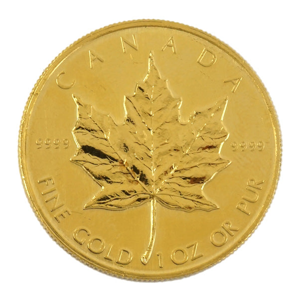 【中古B/標準】 24金 メイプルリーフ 金貨 1オンス 1oz ランダムイヤー カナダ 地金 純金 K24 メープルリーフ コイン 硬貨 貨幣