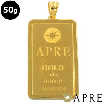 Pure gold ingot pendant top 50g gold bar 24K K24 APRE GOLD BAR