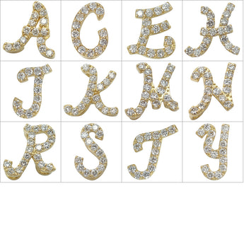 Initial 18K Diamond Alphabet Name Top Quality Present Birthday Anniversary Gift Women K18 Top K18 Diamond Pendant Top ini 