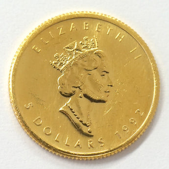 [Used B/Standard] 24K Maple Leaf Gold Coin 1/10oz Random Year Canada Pure Gold K24 Maple Coin Coin