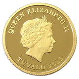 【新品N/新品】 ホース コイン 2022年 1/10オンス イギリス連邦加盟国 ツバル エリザベス2世 金貨 純金 硬貨 貨幣