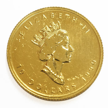[Used AB/Slightly used] 24K Maple Leaf Gold Coin 1/4oz 1/4oz Random Year Canada Pure Gold K24 Gold Bullion Maple Leaf Coin Coin Coin