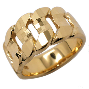 Mirror cut ring (L) K18YG ring size 18 kap-200 