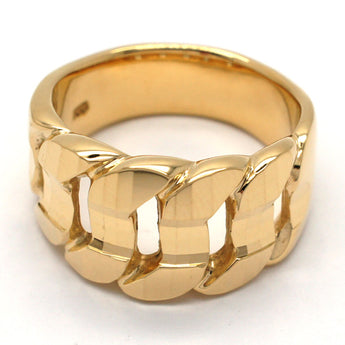 Mirror cut ring (L) K18YG ring size 18 kap-200 