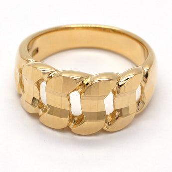Mirror cut ring (M) K18YG ring size 12 kap-400 