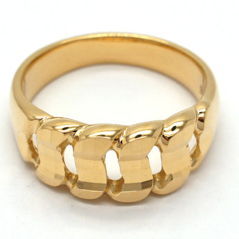Mirror cut ring (S) K18YG ring size 12 kap-600 